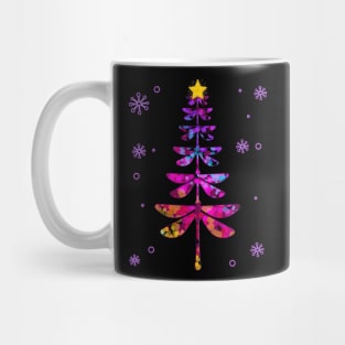 dragonfly christmas tree Mug